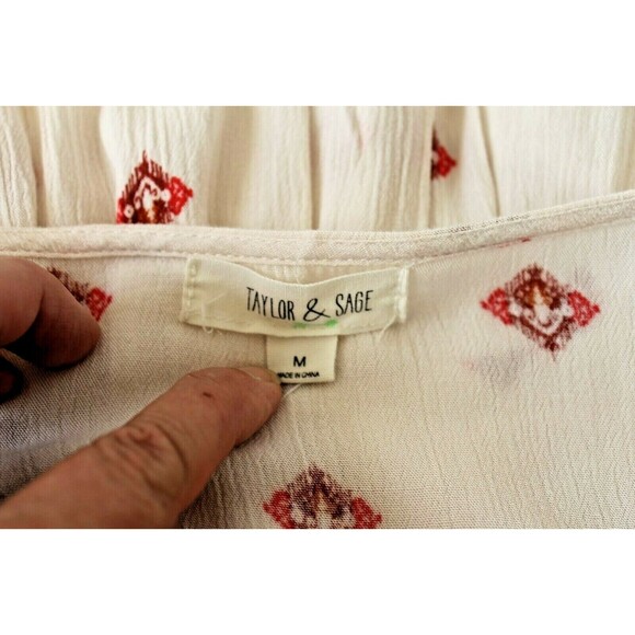 Taylor & Sage Dress Boho Tassel Bohemian Aztec Tribal Womens Size M - Picture 6 of 6